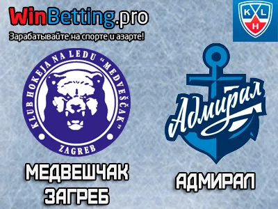 Медвешчак Загреб - Адмирал 06.01.2016. Прогноз, ставки и коэффициенты на матч