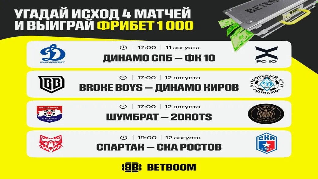 Фрибет BetBoom: 1000 ₽ за участие в розыгрыше