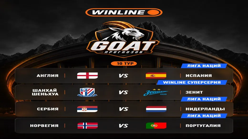 GOAT прогнозов, тур 10 — Winline