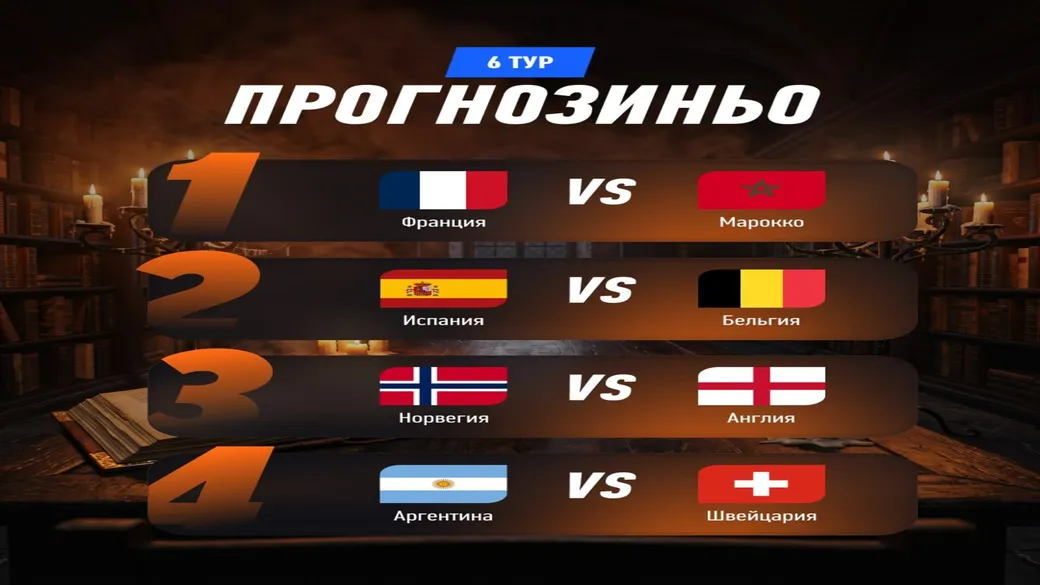 Конкурс «Прогнозиньо» Winline: фрибеты за точные счета 1/4 ЧМ-2026