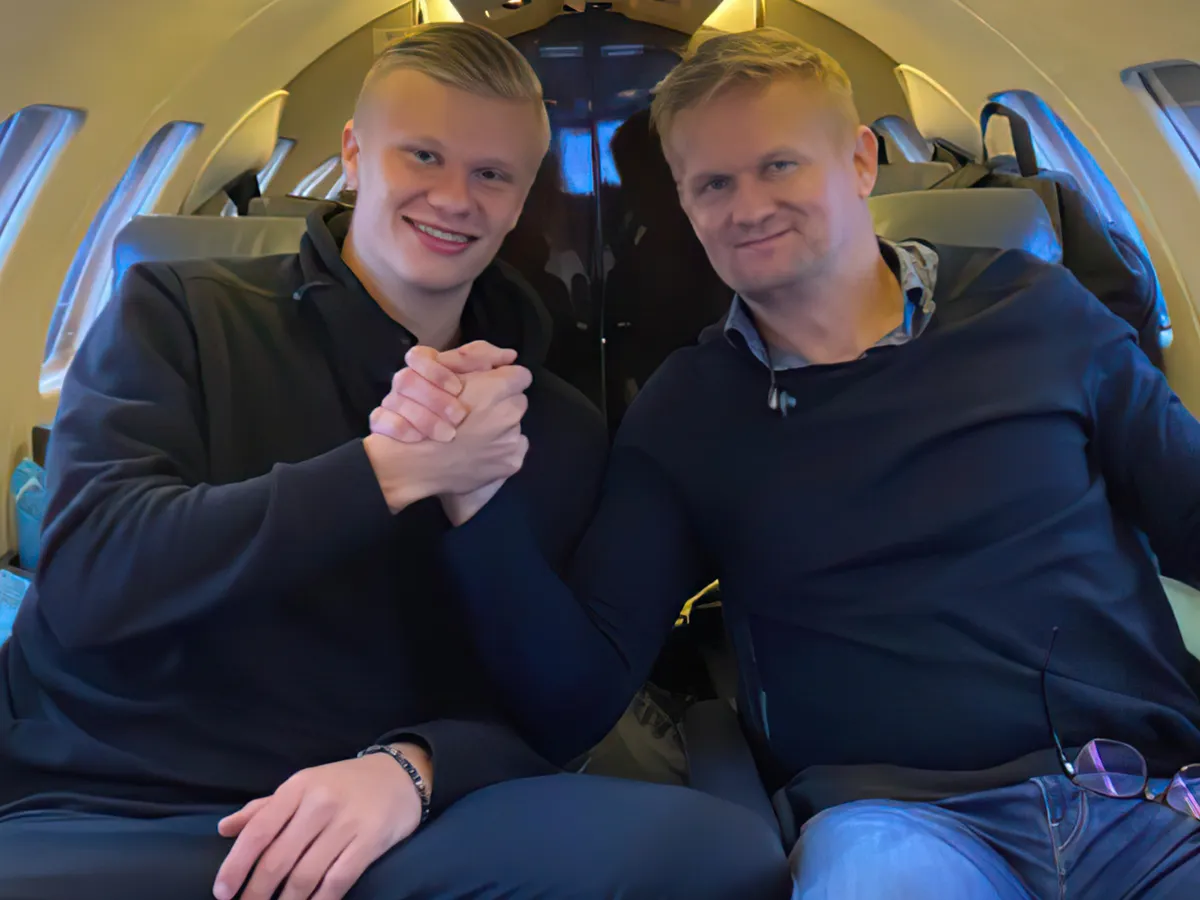 Эрлинг Холанд с отцом