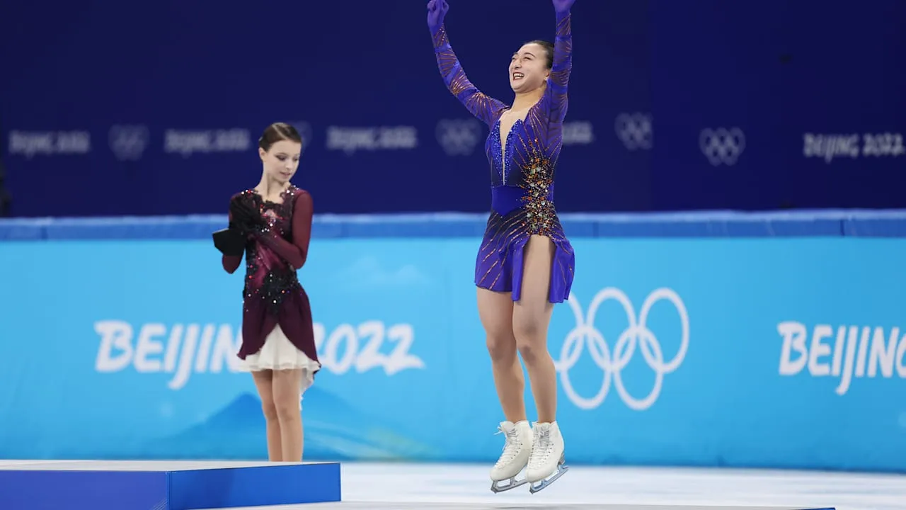 Анна Щербакова и Каори Сакамото на Олимпиаде