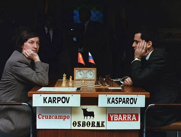 Анатолий Карпов и Гарри Каспаров