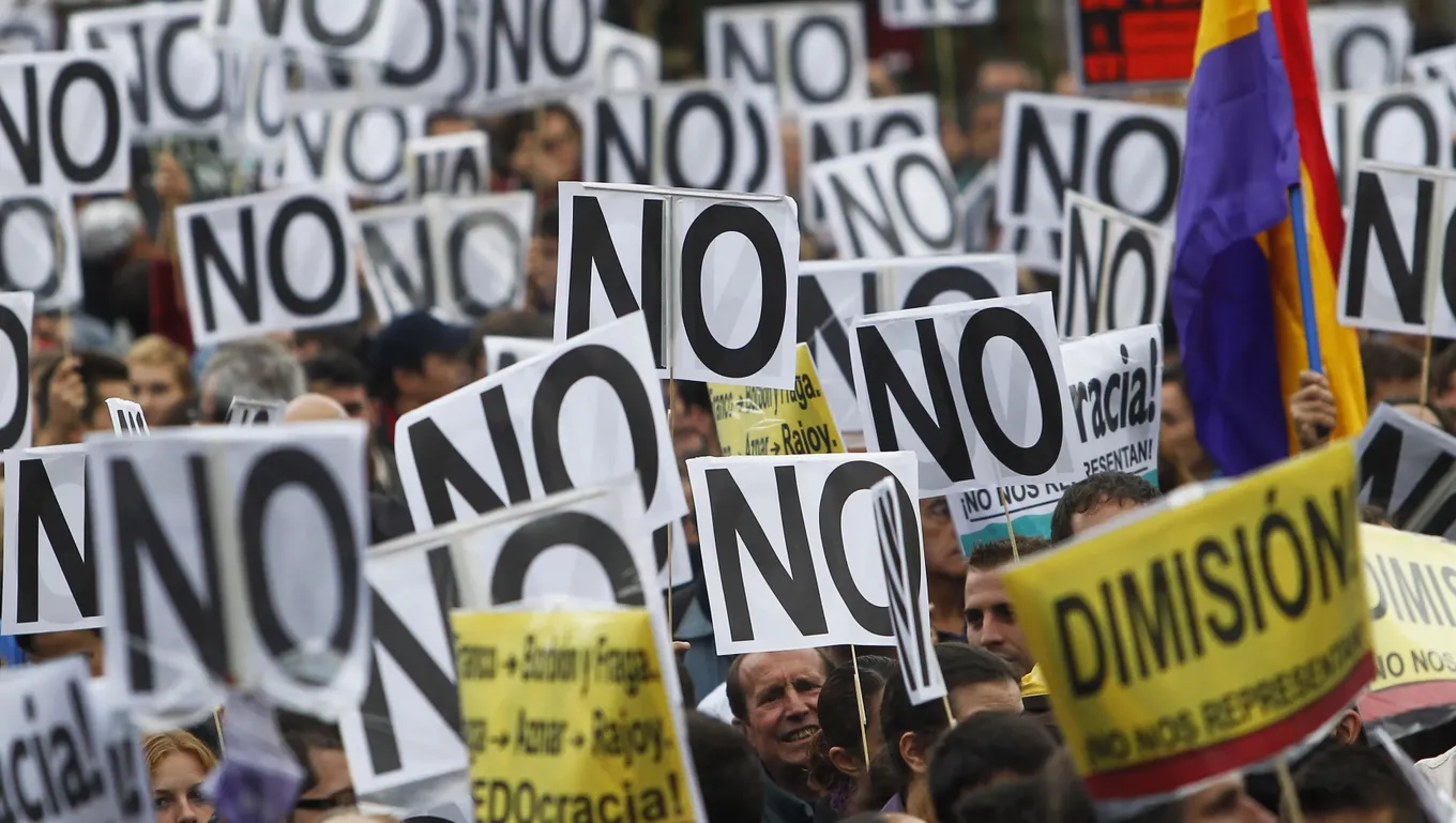 Протесты в Испании в 2012-м году