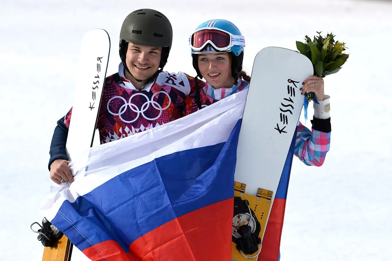 Алена Заварзина и Вик Уайлд в Сочи-2014