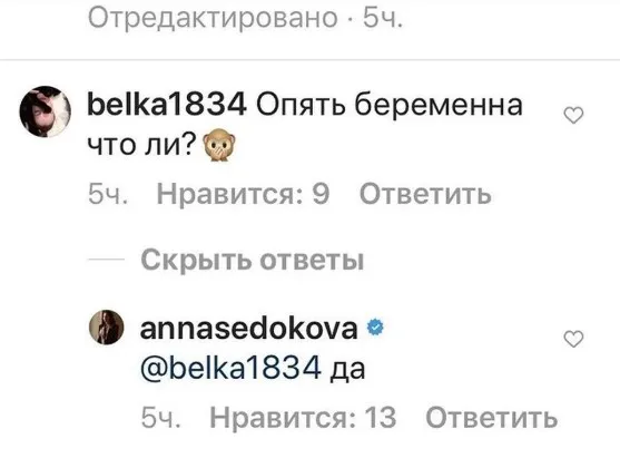 Скриншот из инстаграм-аккаунта @annasedokova