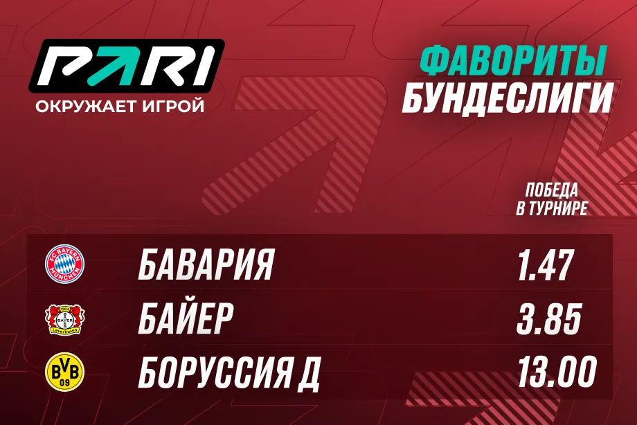 Клиенты PARI: «Бавария» вернет себе чемпионский титул Бундеслиги