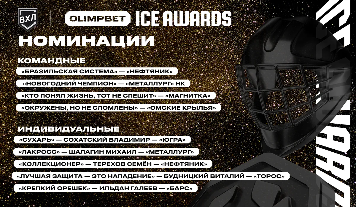 Новые обладатели OLIMPBET ICE AWARDS в ВХЛ