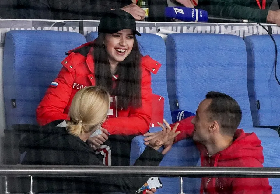Алина Загитова на матче Дмитрия Воронкова