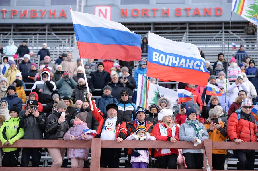 Зрители на чемпионате России-2023 по биатлону в Ханты-Мансийске