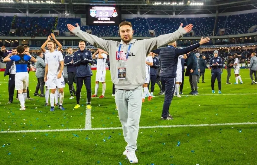 Юрий Аракелян после победы над «Локомотивом». Фото: ФК «Балтика»