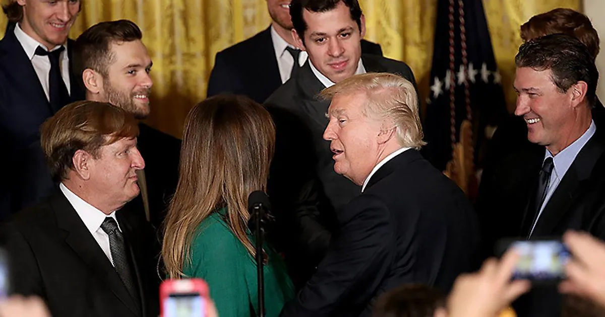 Евгений Малкин на встрече с Дональдом Трампом