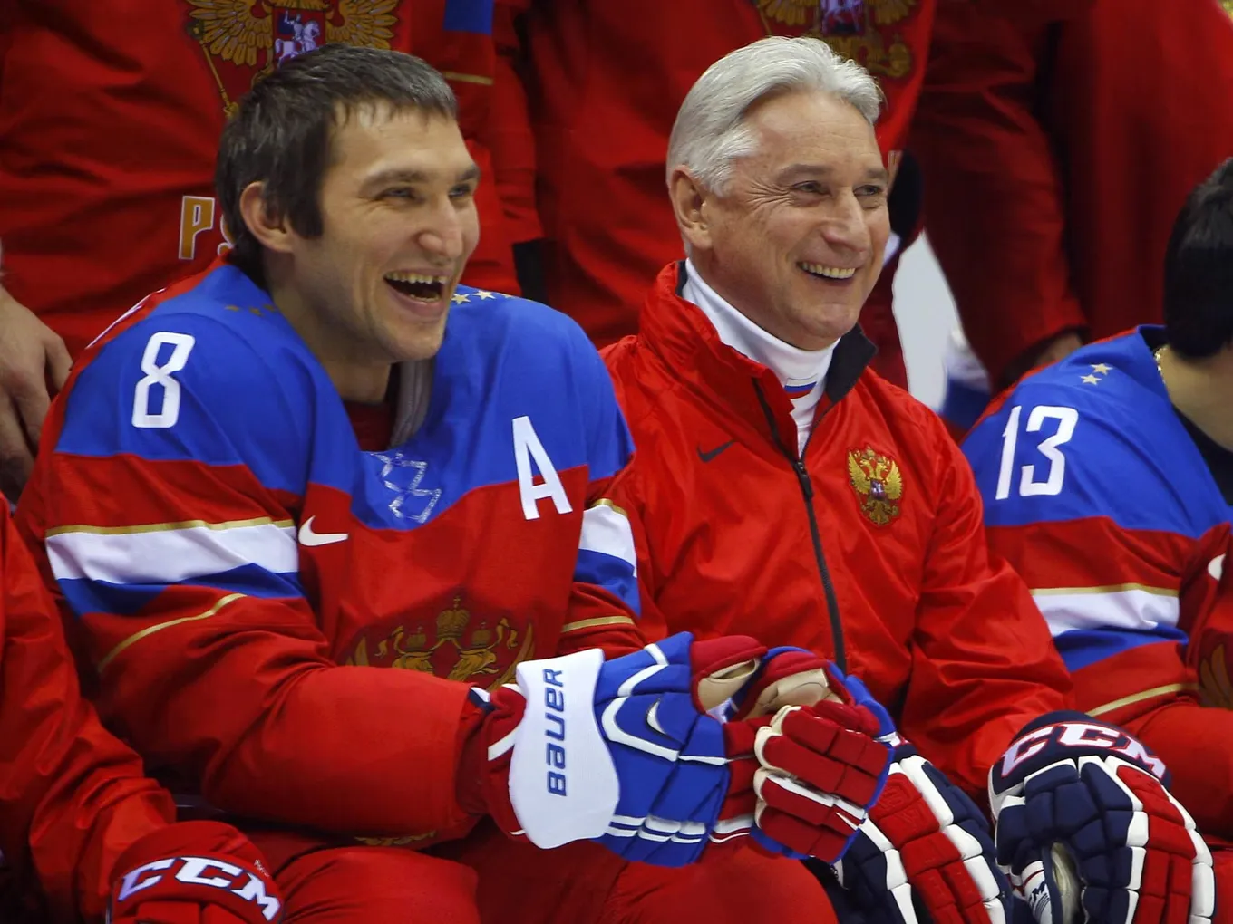 Александр Овечкин и Зинэтула Билялетдинов в 2014-м