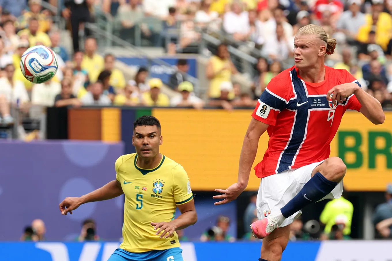 Эрлинг Холанд в матче Бразилии и Норвегии на ЧМ-2026 / ФИФА