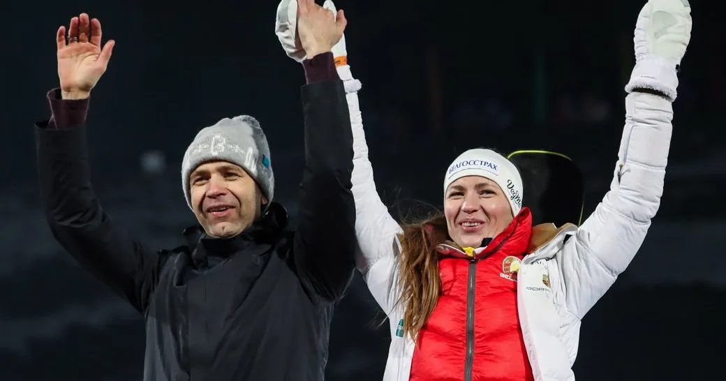 Уле-Эйнар Бьорндален и Дарья Домрачева