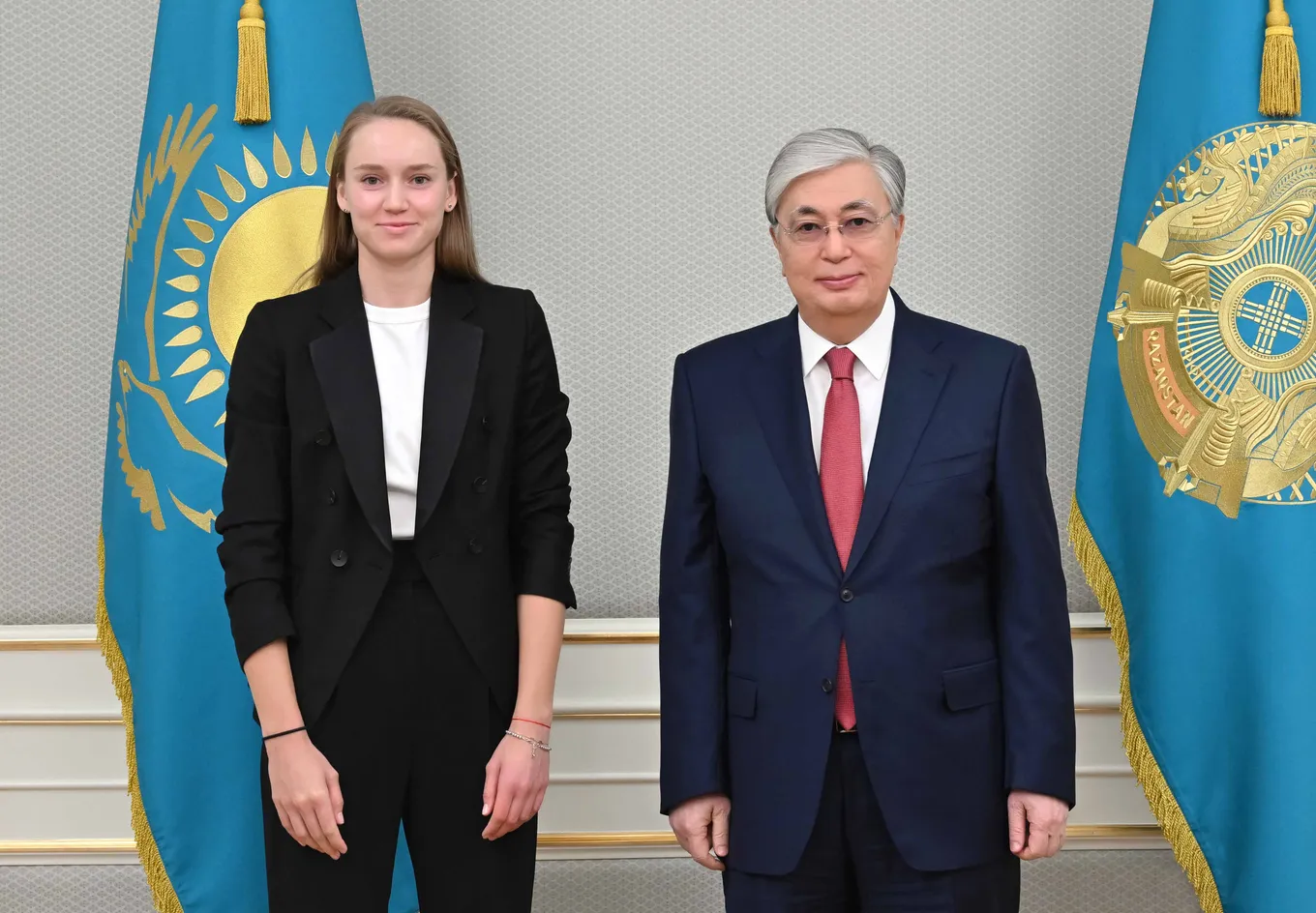 Елена Рыбакина и Касым-Жомарт Токаев