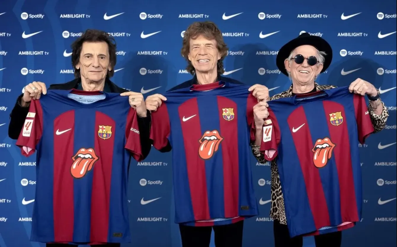 Музыканты Rolling Stones. Фото: ФК «Барселона»