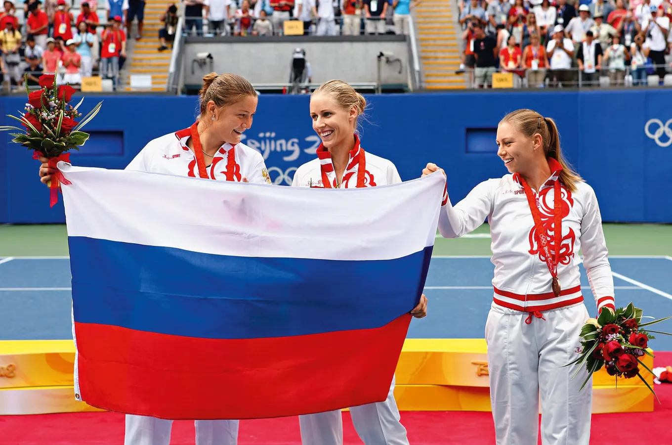 Динара Сафина, Елена Дементьева и Вера Звонарёва