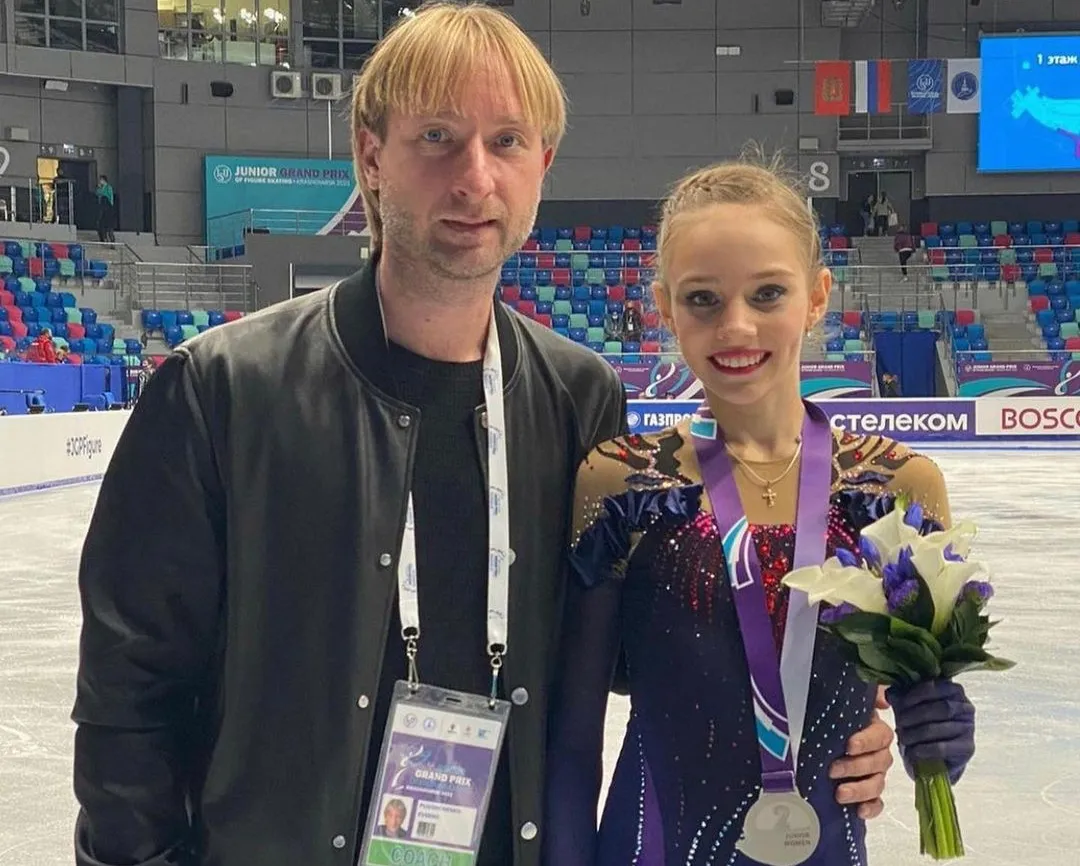 Евгений Плющенко и Анастасия Зинина