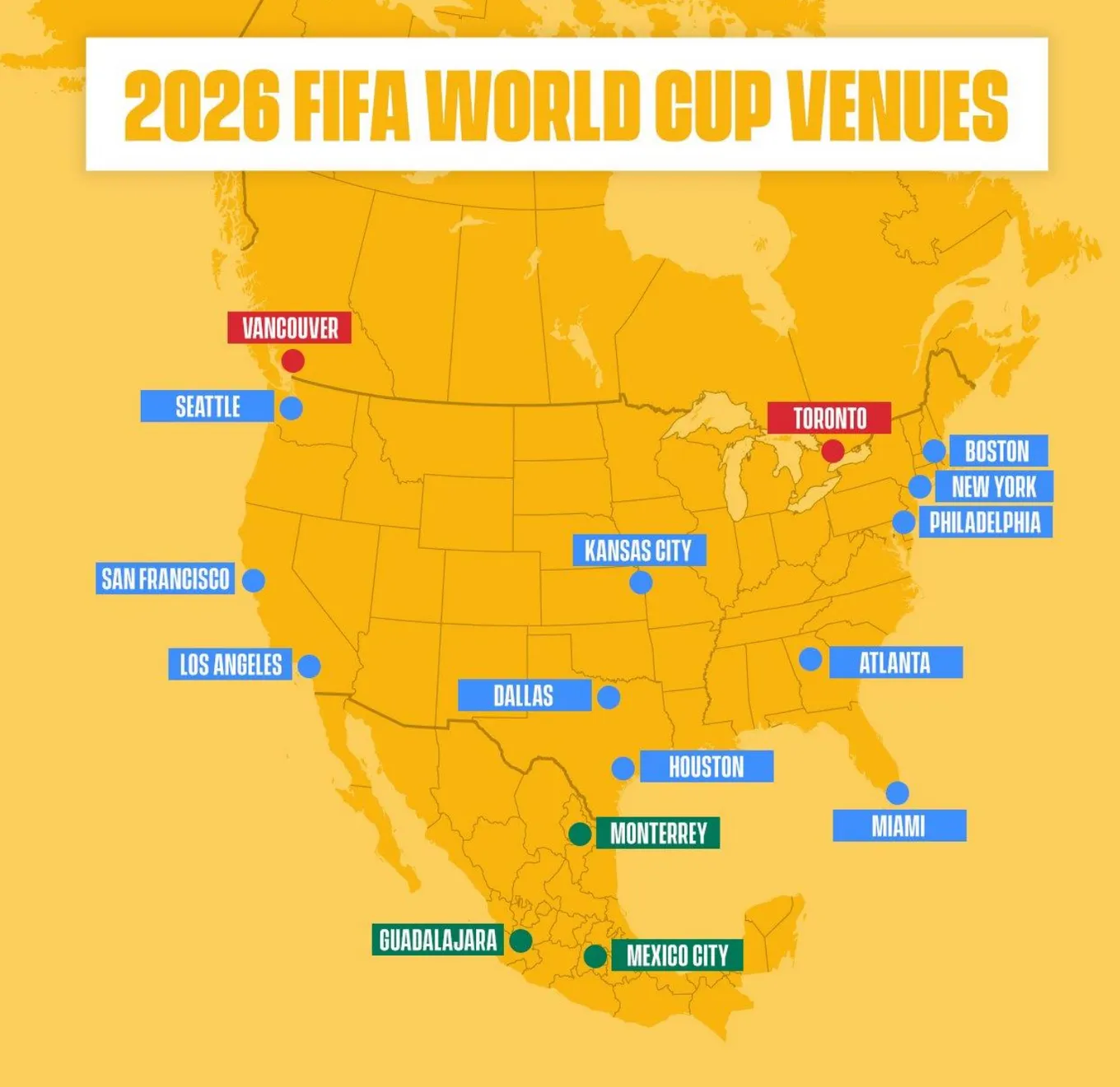 Карта ЧМ-2026