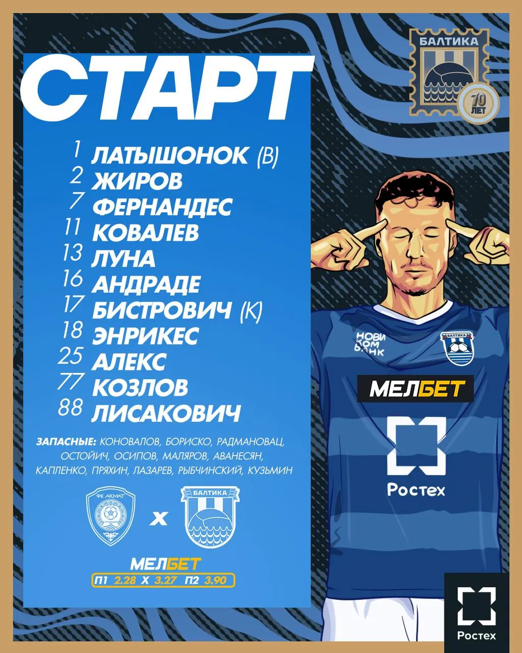 Стартовый состав «Балтики»