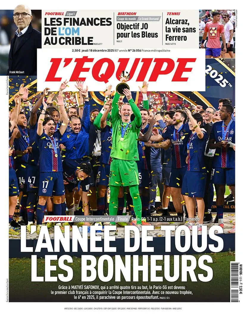 Обложка издания L’Equipe