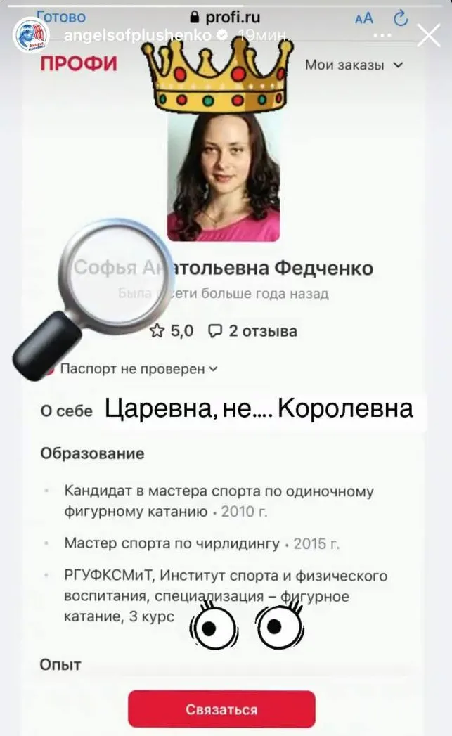 Удалённая сторис «Ангелов Плющенко»