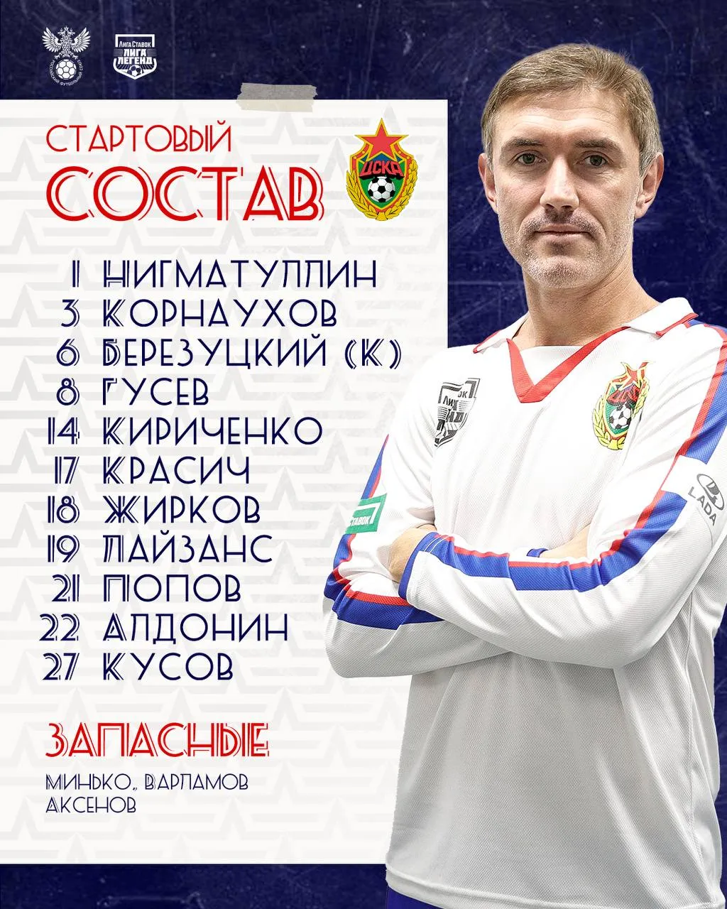 Стартовый состав ЦСКА