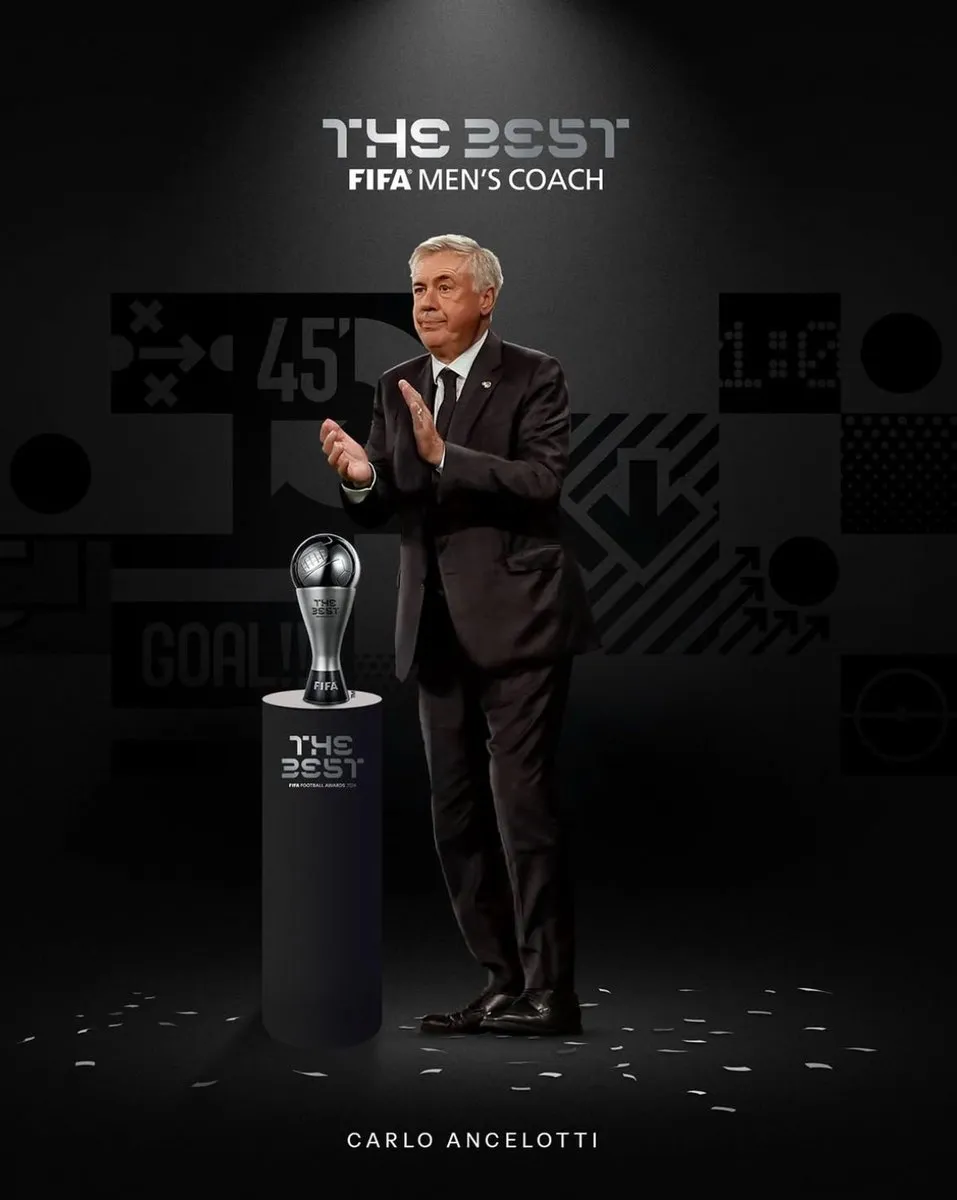 Карло Анчелотти – лучший тренер 2024 по версии ФИФА