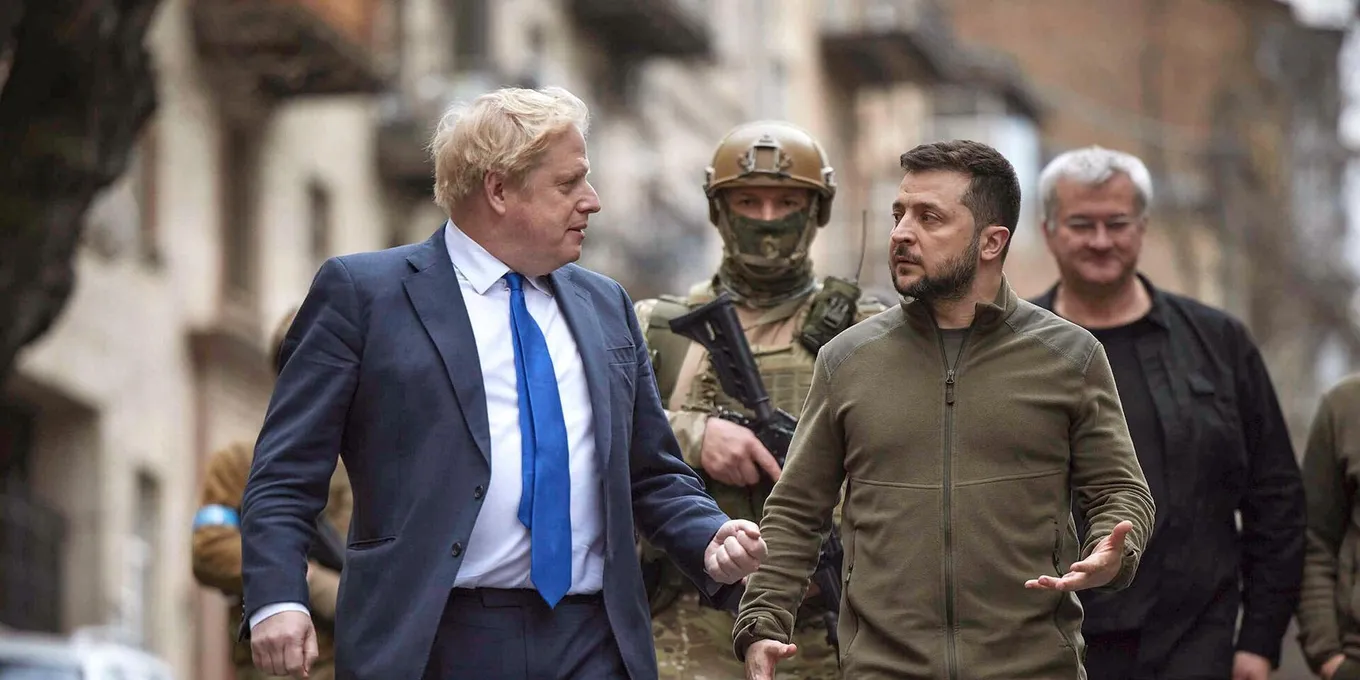Борис Джонсон и президент Украины Владимир Зеленский