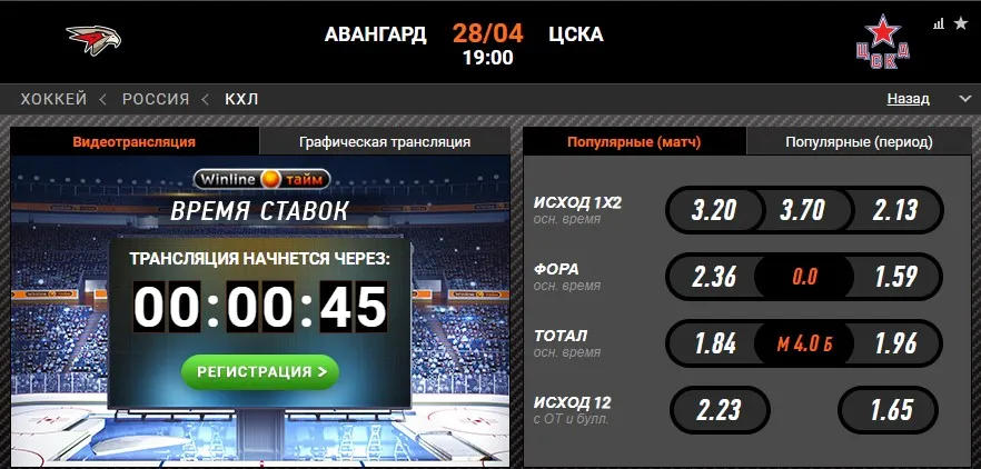 Винлайн «Авангард» – ЦСКА