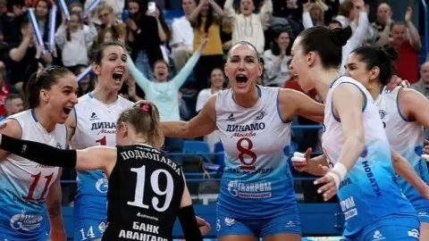 Волейболистки «Динамо» обыграли «Локомотив» и восьмой раз стали чемпионками России