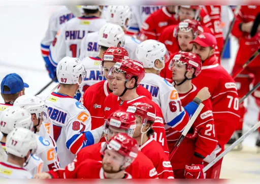 Игроки СКА и «Спартака» устроили драку после матча КХЛ