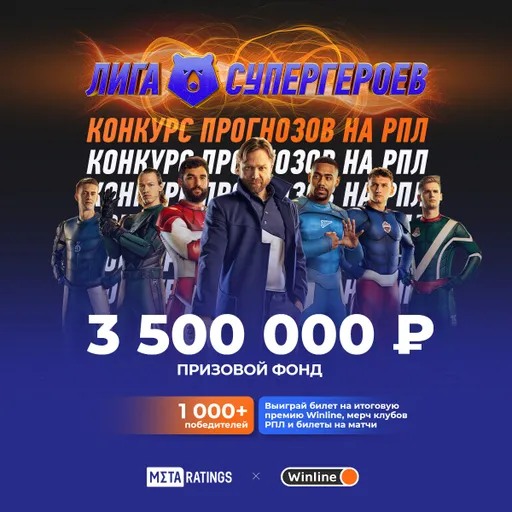 Metaratings и Winline запускают конкурс прогнозов на матчи РПЛ с призовым фондом 3,5 млн рублей