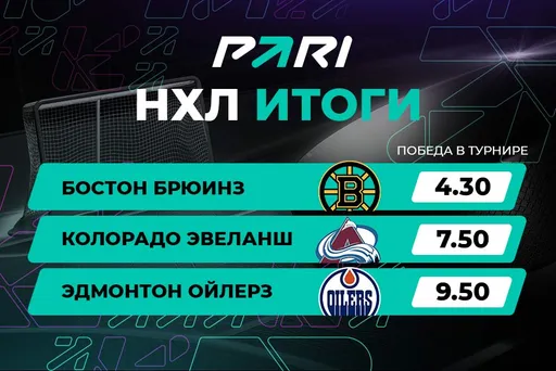 PARI: «Бостон» и «Колорадо» – главные фавориты Кубка Стэнли в 2023 году