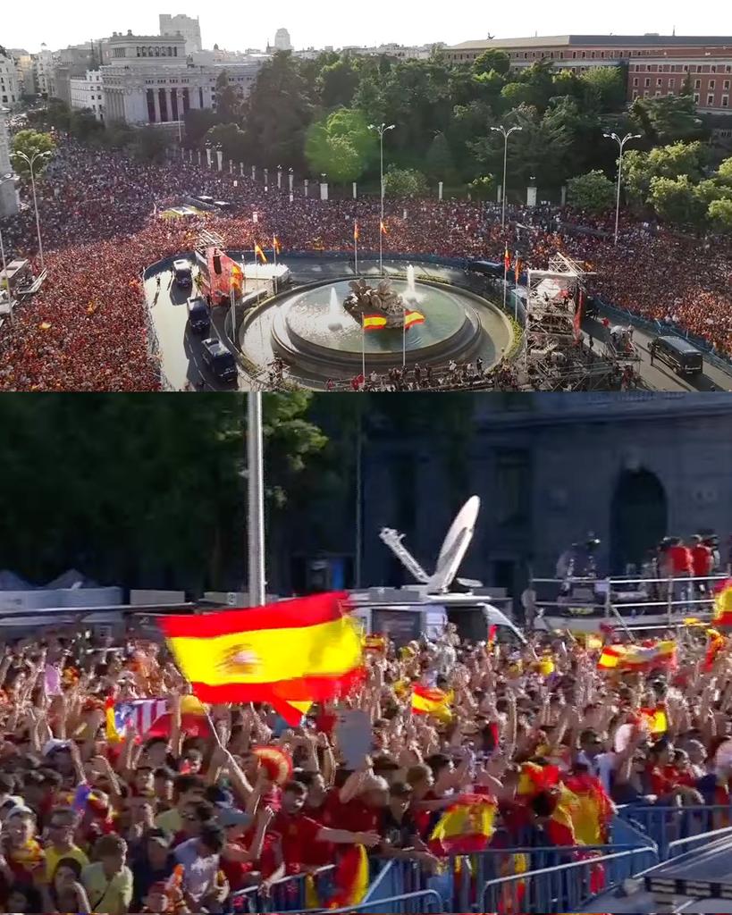 Сборная Испании провела чемпионский парад после победы на Евро-2024