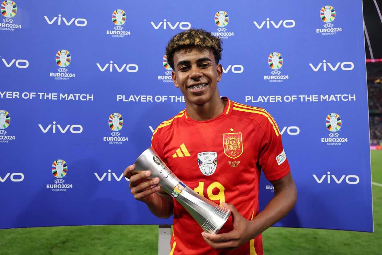 16-летний Ямаль признан лучшим игроком полуфинала Евро-2024 с Францией