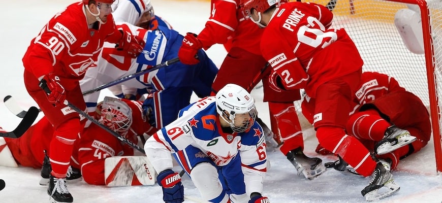 СКА разгромил «Спартак» в матче регулярного чемпионата FONBET КХЛ