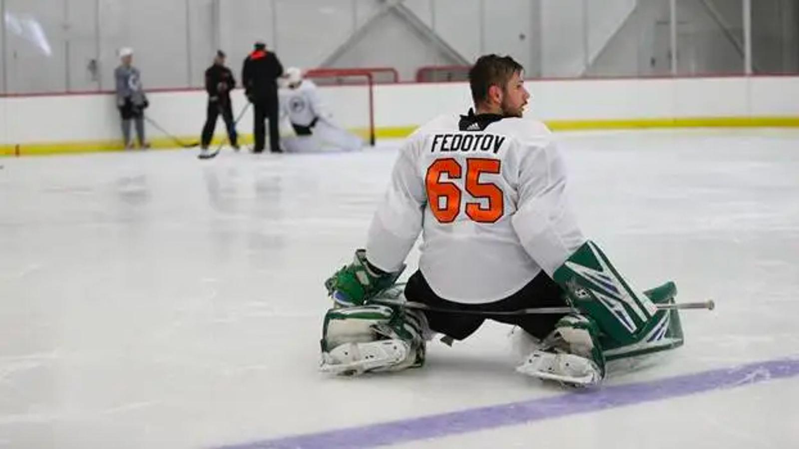 Федотов прокомментировал неудачный дебют в основном составе «Филадельфии» в НХЛ