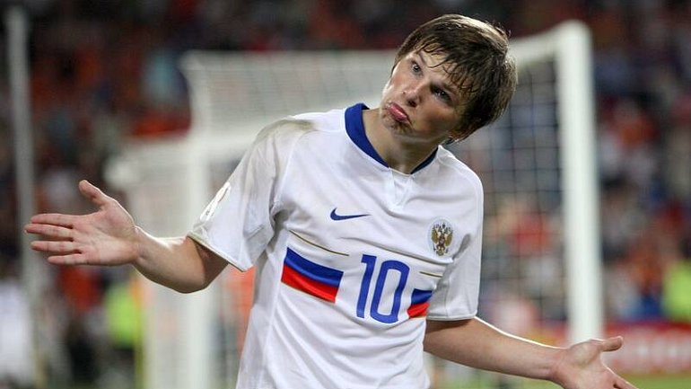 Андрей Аршавин в матче Россия - Нидерланды на Евро-2008