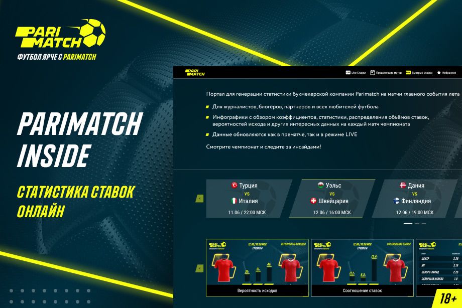 «Париматч» запустил инновационный сервис для матчей Евро-2020