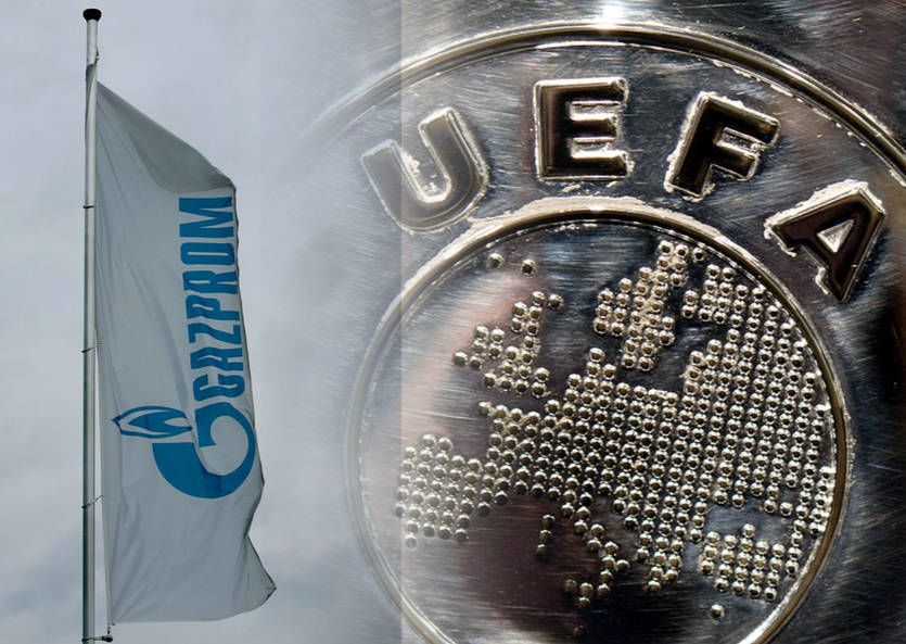Официально: УЕФА разорвал спонсорский контракт с «Газпромом»