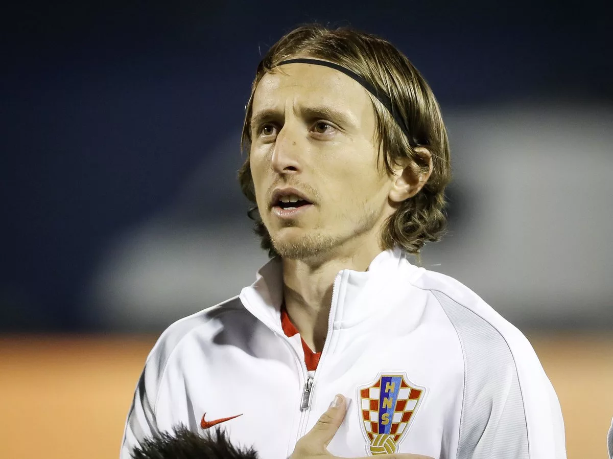 Modric. Хорватский футболист Модрич.