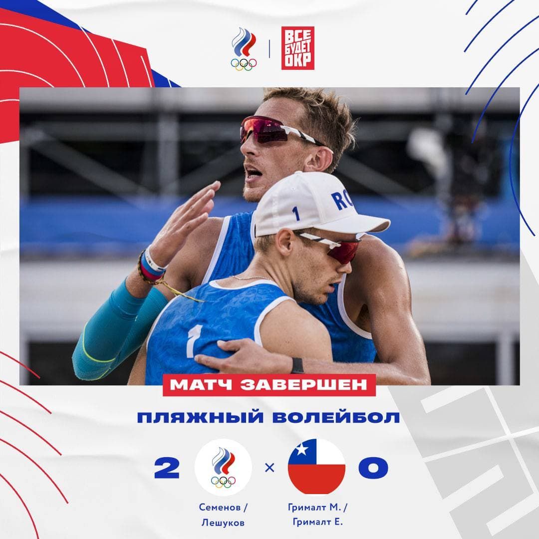 Лешуков и Семенов вышли в четвертьфинал Олимпиады в Токио по пляжному волейболу