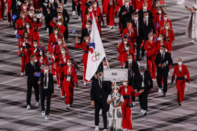 Сборная России приняла участие в церемонии открытия Олимпийских игр в Токио
