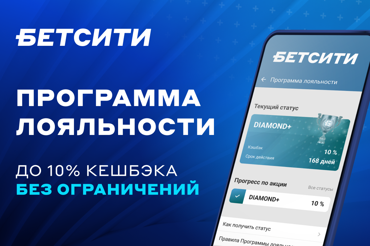 «Бетсити» запустил программу лояльности: бетторы могут получить до 10% кешбэка