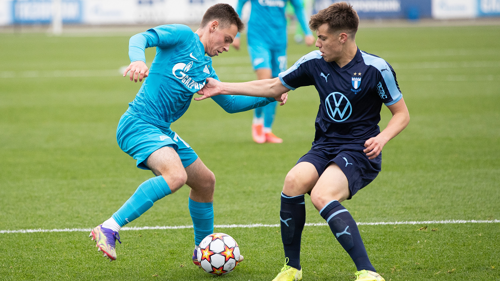 «Зенит» в сверхрезультативном матче обыграл «Мальме» в юношеской Лиге УЕФА