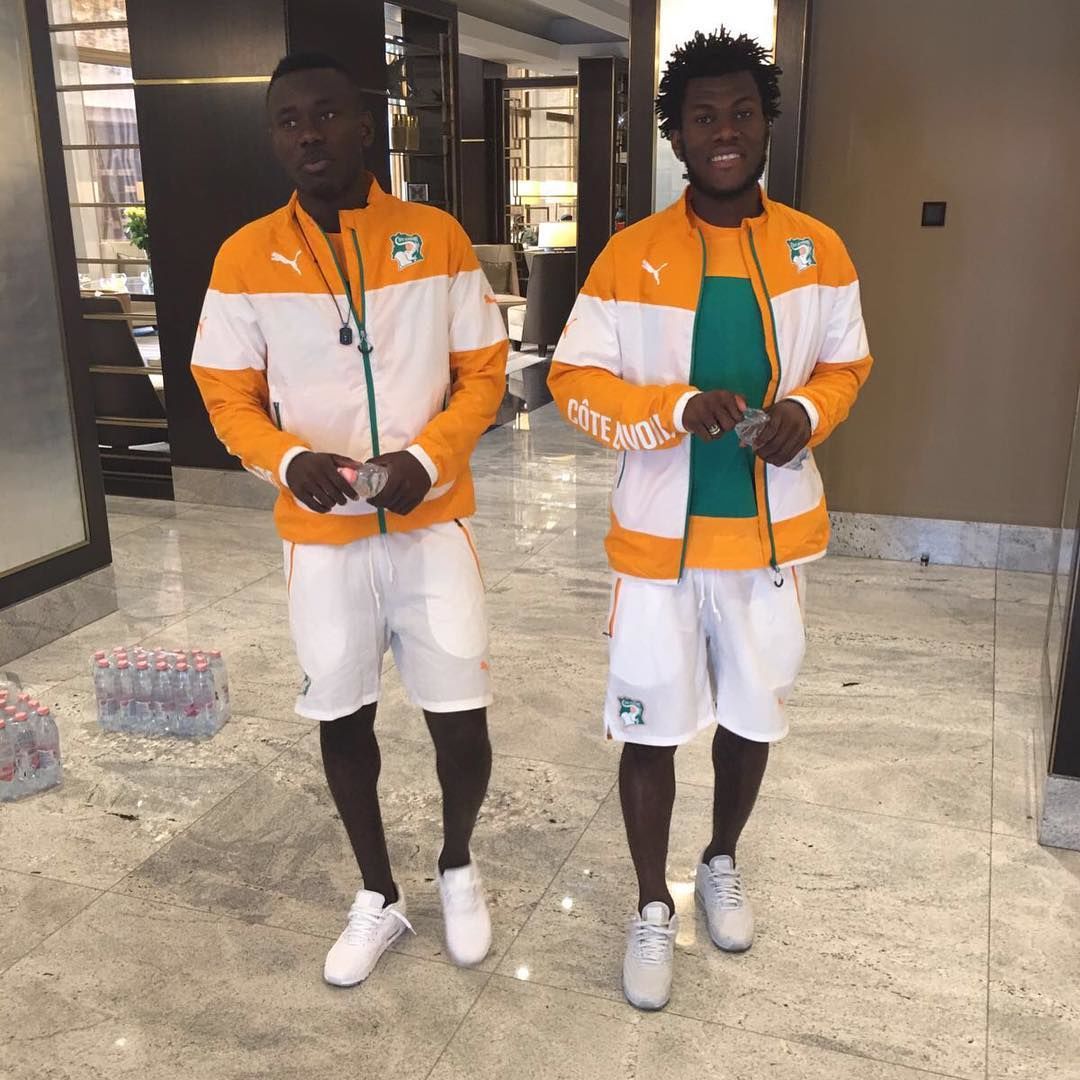 Викториен Ангбан и Франк Кессье в сборной Кот-д'Ивуара